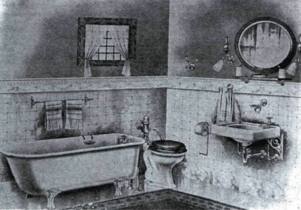 La cortina de la ducha sobre bañera en el siglo XVIII en el